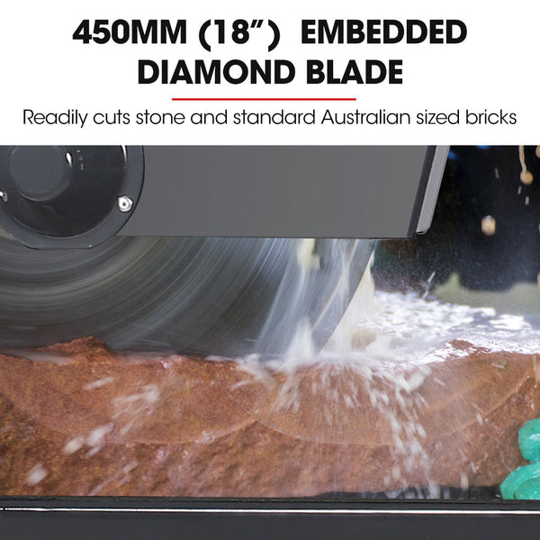 Baumr Ag 2200W 450Mm 18" Brick And Masonry Table Saw Electric Tile Concrete Cutting With Stand Table Saws