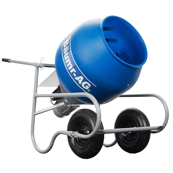 Baumr Ag 100L Portable Poly Drum Cement Concrete Mixer Ultra Light 36Kg 16 Inch Tyres Electric Direct Drive Motor Cement Mixers
