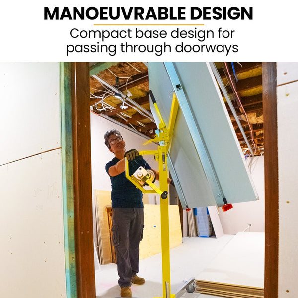 Drywall & Panel Lifter 1200 X 3600 68Kg Max Gyprock Sheet Galvanised No Mark Locking Castors Drywall Tools