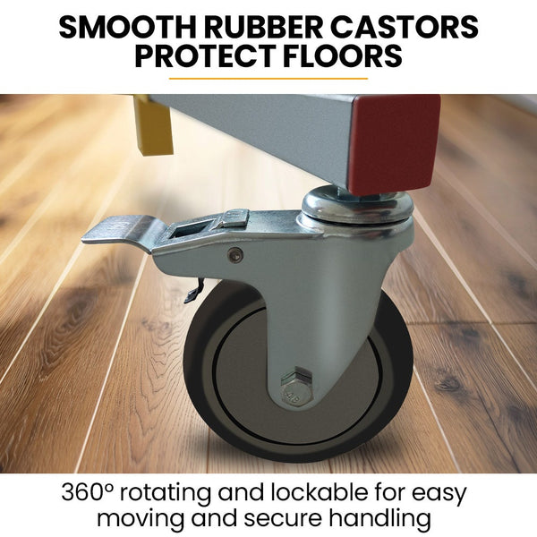 Drywall & Panel Lifter 1200 X 3600 68Kg Max Gyprock Sheet Galvanised No Mark Locking Castors Drywall Tools