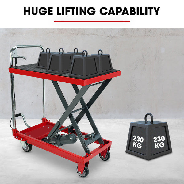 230Kg Hydraulic Scissor Lift Platform Trolley Non Skid Rubber Pad For Material Handling Tool & Equipment Trolleys