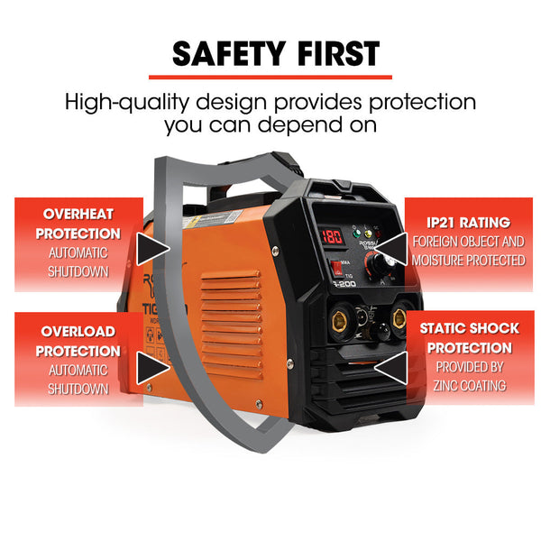 Nextgentig/Mma 200A Welder Tig Ar Gas Hf Start Regulator Included Inverter Welders