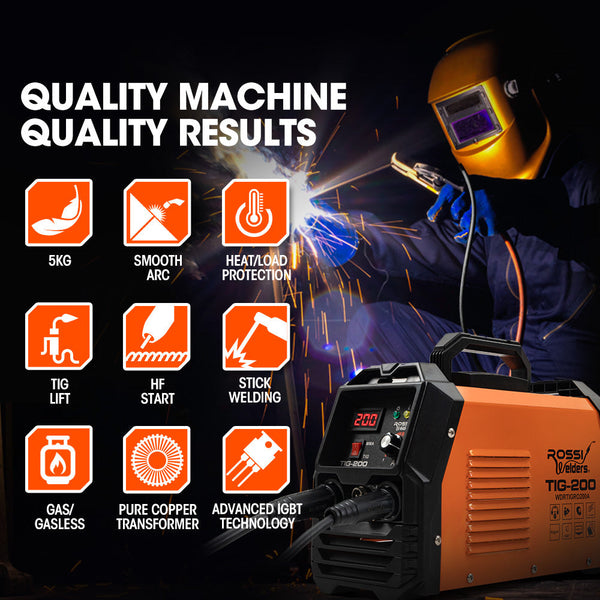 Nextgentig/Mma 200A Welder Tig Ar Gas Hf Start Regulator Included Inverter Welders