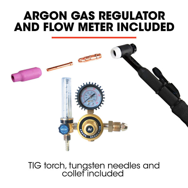 Nextgentig/Mma 200A Welder Tig Ar Gas Hf Start Regulator Included Inverter Welders