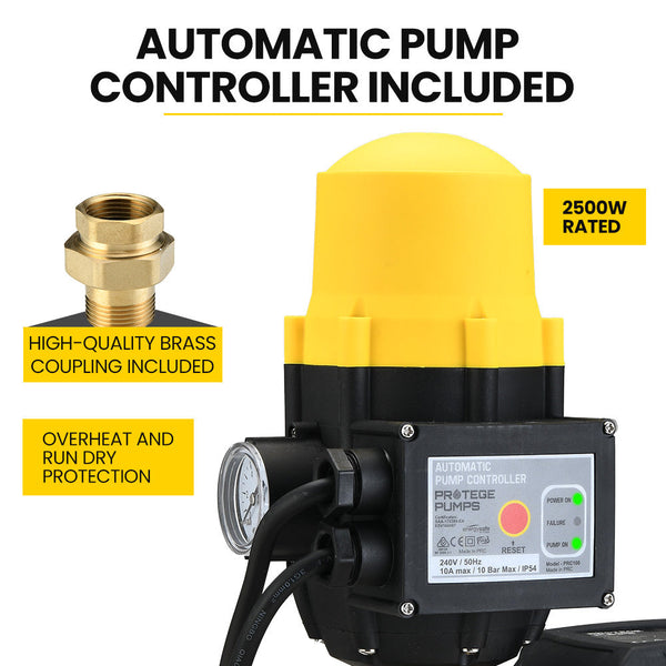 Multi Stage Water Hi Pressure Pump With Auto Controller Home Garden Irrigation 4 Electric Water Pumps & Pressure Tanks