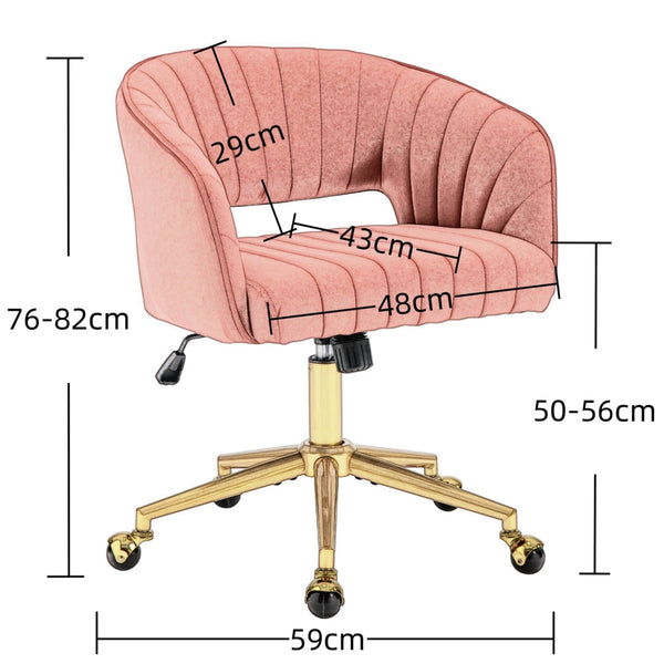 Velvet Home Office Chair Rose Office Chairs