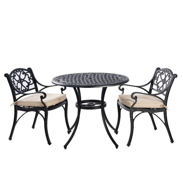 Patio Furniture Sets Channel Enterprises Marco Aluminium 3 Pce Setting(Cat 090 Black + Cac 042)