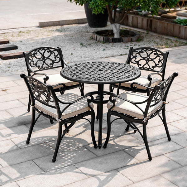 Patio Furniture Sets Channel Enterprises Marco Aluminium 5 Pce Setting(Cat 090 Balck+2 X Cac 042))