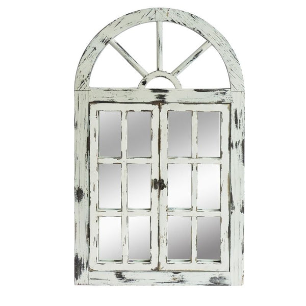 Rustic White Scarlett Window Mirror Mirrors