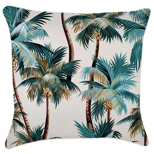 Escape To Paradise 1 Sets Of Cushion Cover With Piping Palm Trees Natural 60Cm X Cushion Covers