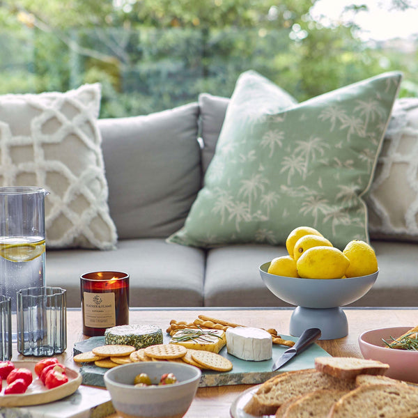 Cushion Cover With Piping Postcards Sage 60Cm X 60Cm Cushion Covers