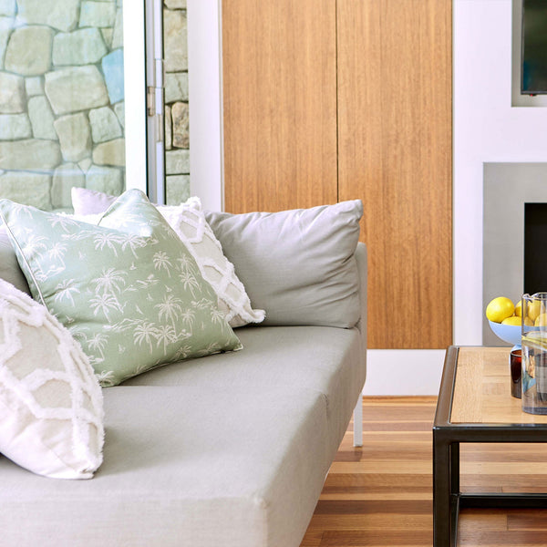 Cushion Cover With Piping Postcards Sage 60Cm X 60Cm Cushion Covers