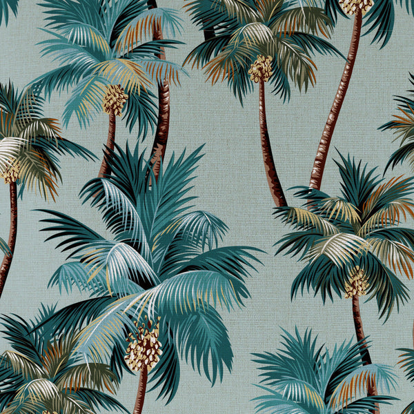 Cushion Cover With Piping Palm Trees Seafoam 45Cm X Cushion Covers