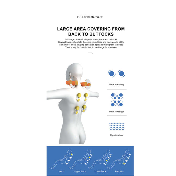 Massager Cushion Chair Seat Shiatsu Heat Portable For Car And Home Use Massagers