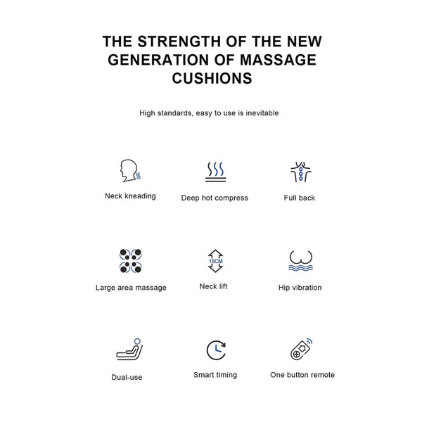 Massager Cushion Chair Seat Shiatsu Heat Portable For Car And Home Use Massagers