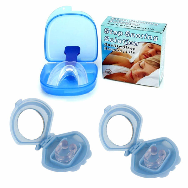 Social Hike 2X Mouthguard Mouthpiece + Nose Clip Anti Snoring Aid Sleep Breathing Device Other Sleeping Aids