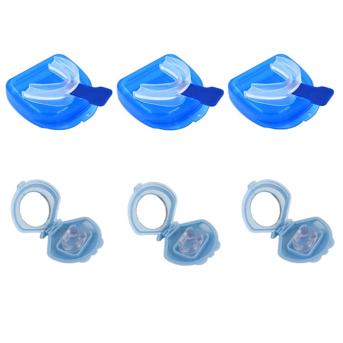 Social Hike 3X Mouthguard Mouthpiece + Nose Clip Anti Snoring Aid Sleep Breathing Device Other Sleeping Aids