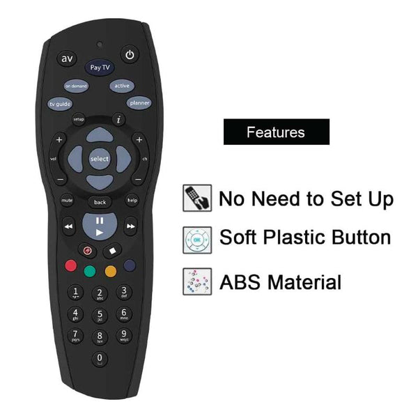 Tooleroo 4X Paytv Remote Control Compatible With Foxtel Mystar Sky New Zealand Black Remote Controls
