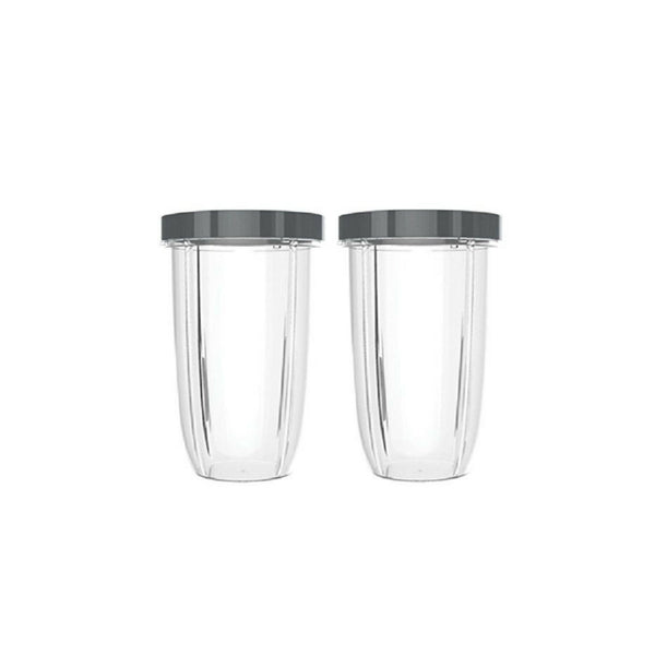 For Nutribullet 2 Tall Cups + 2 Stay Fresh Lid For Nutri 600 And 900 Models Handheld Blenders
