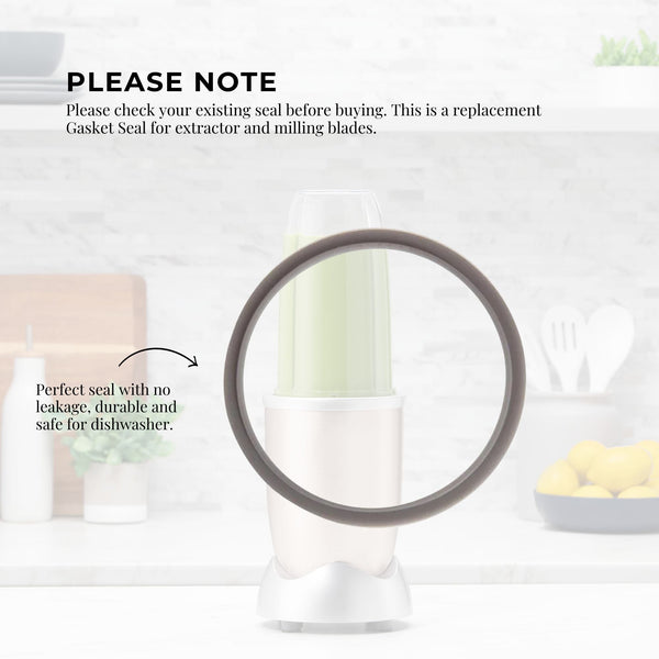 For Nutribullet Short Cup + Extractor Blade Grey Seal 900 And 600 Models Handheld Blenders