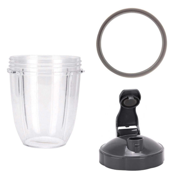 For Nutribullet Short Cup + Fliptop Lid Grey Seal 900 And 600 Models Handheld Blenders