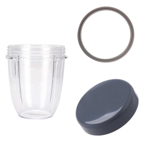 For Nutribullet Short Cup + Stay Fresh Lid Grey Seal 900 And 600 Models Countertop Blenders