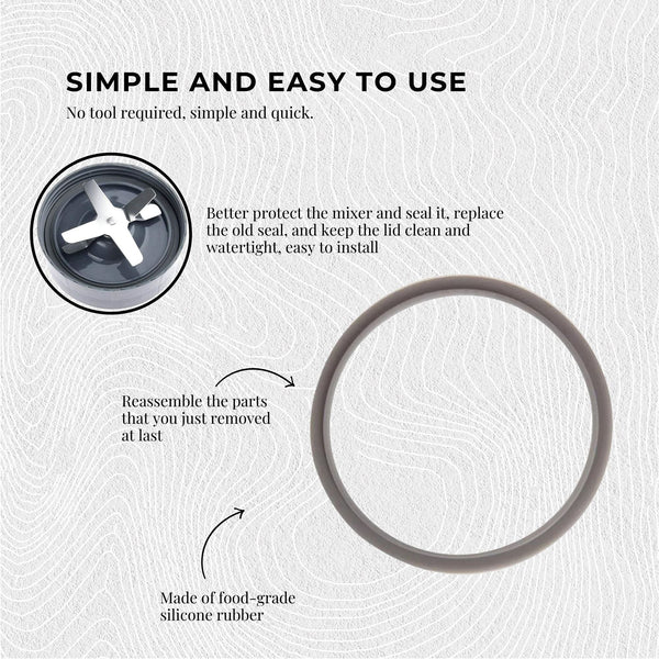 For Nutribullet Grey Gasket Seal Ring Suits New 600 W 1200 900 Handheld Blenders