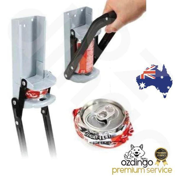 Tooleroo 2X Aluminium Can Crusher 16Oz Beer Soda Smasher Wall Mounted Bottle Opener Can Openers