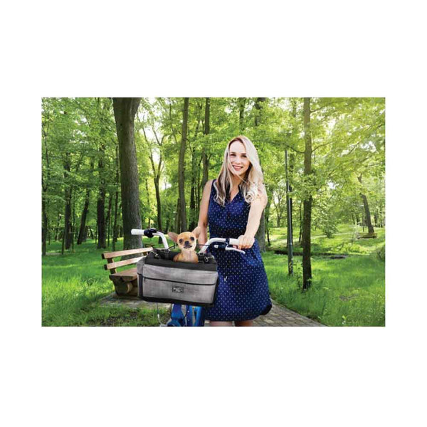 All For Paws Small Dog Bicycle Mount Bag Pet Travel Carrier Basket Bike Riding Seat Pet Transport