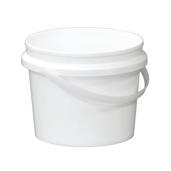 Plastic Buckets With Lids And Handles White 2 Litre Home Garden Storage Pails Storage Bins & Baskets