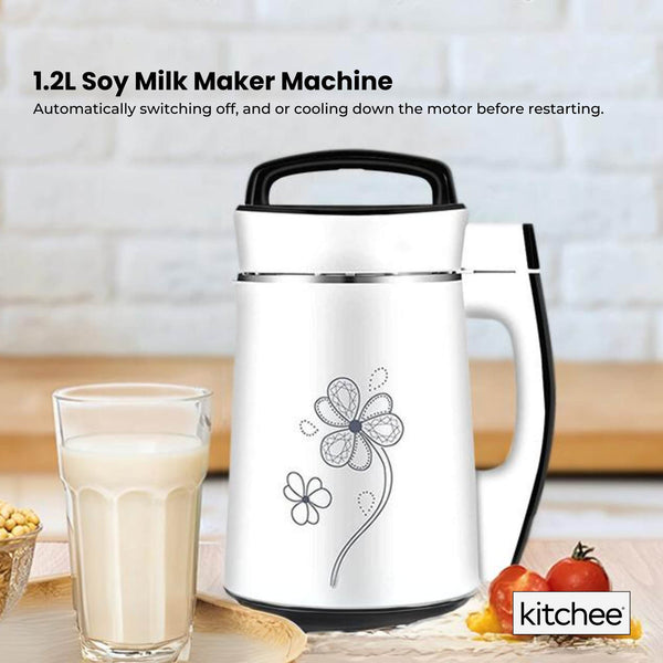 1.2L Electric Soy Bean Milk Maker Machine Automatic Soya Almond Nut Blender Other Kitchen Gadgets