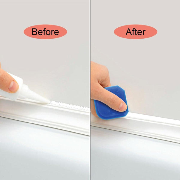 Tooleroo 12 Piece Plastic Sealant Scraper Tools Finishing Grout Silicone Caulking Remover Hand Tool Sets