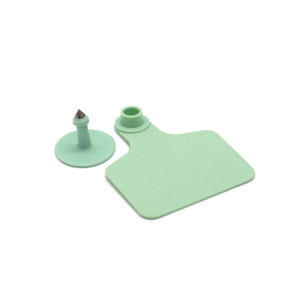 100X Cattle Ear Tags 6X7cm Set Medium Green Blank Cow Sheep Livestock Label Livestock Ear Tags