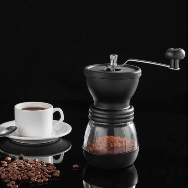 Coffee Bean Grinder Manual Hand Stainless Ceramic Burr Core Glass Jar Nut Mill Coffee Grinders
