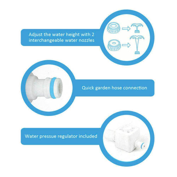 Dog Drinking Water Fountain Outdoor Afp Garden Push On Pet Sprinkler Dispenser Dog Fountains