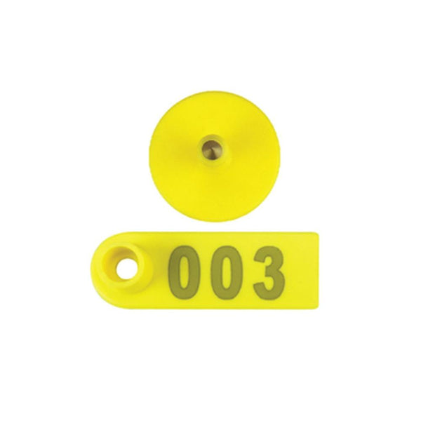 1 100 Cattle Number Ear Tag 5X2cm Set Yellow Small Pig Sheep Livestock Label Livestock Ear Tags