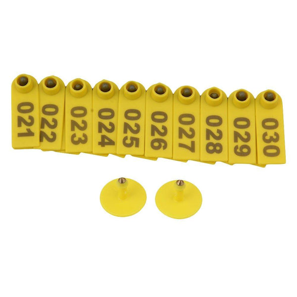 1 100 Cattle Number Ear Tag 5X2cm Set Yellow Small Pig Sheep Livestock Label Livestock Ear Tags