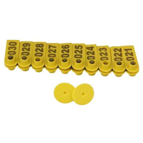 1 100 Cattle Number Ear Tag 5X2cm Set Yellow Small Pig Sheep Livestock Label Livestock Ear Tags