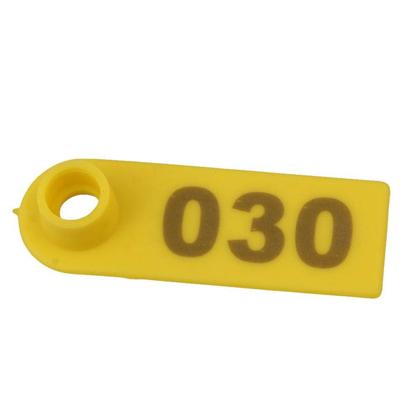 1 100 Cattle Number Ear Tag 5X2cm Set Yellow Small Pig Sheep Livestock Label Livestock Ear Tags