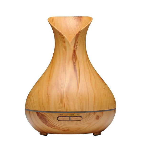 Essential Oil Aroma Diffuser Tulip Light Wood Colour Ultrasonic Mist Humidifier Diffusers
