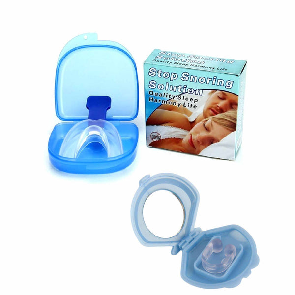 Mouthguard Mouthpiece And Nose Clip Anti Snoring Aid Sleep Breathing Device Sleeping Nose Clips