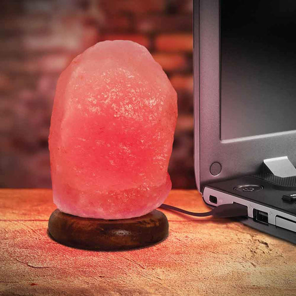 Red Usb Himalayan Pink Salt Lamp Colour Light Bulb Mini Natural Rock Crystal Lamps
