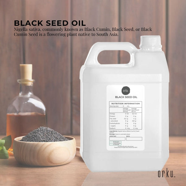 5L Pure Black Seed Oil 100% Ethiopian Nigella Sativa Cumin Cold Pressed Massage Oils & Lotions