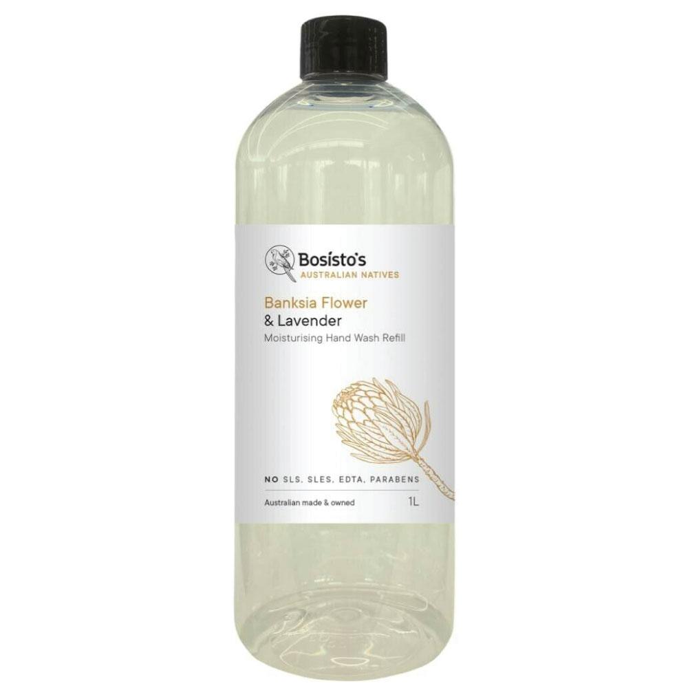 1L Hand Wash Refill Banksia Lavender Bosisto's Moisturizing Soap Free Liquid Gel Body Soaps