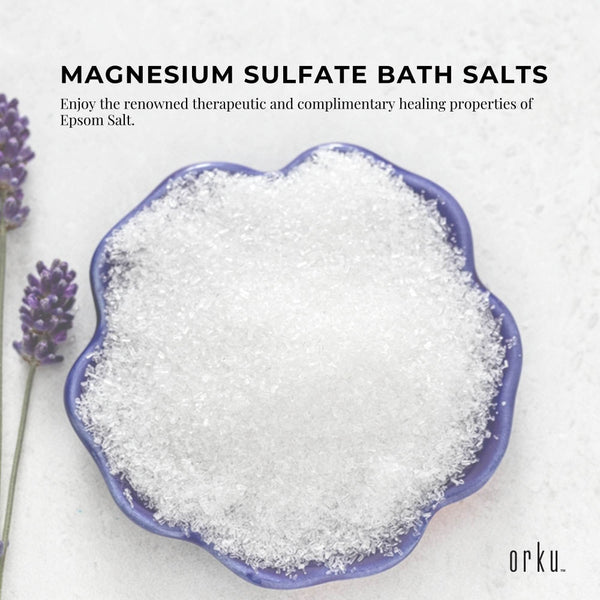 Orku 12X 1Kg Epsom Salt Magnesium Sulphate Bath Salts Skin Body Bath Bombs & Fizzies