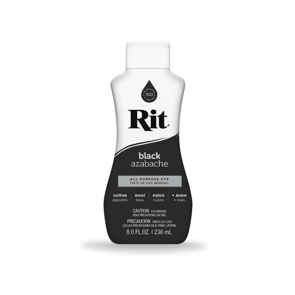 236Ml Black Fabric Dye Rit Clothes All Purpose Liquid Tie Colours Cotton Fabric Transfers