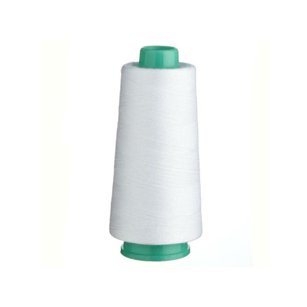 Birch Haberdashery And Craft White Overlocking Thread 2000M Polyester Overlocker Cone Spool Sewing Sewing Threads