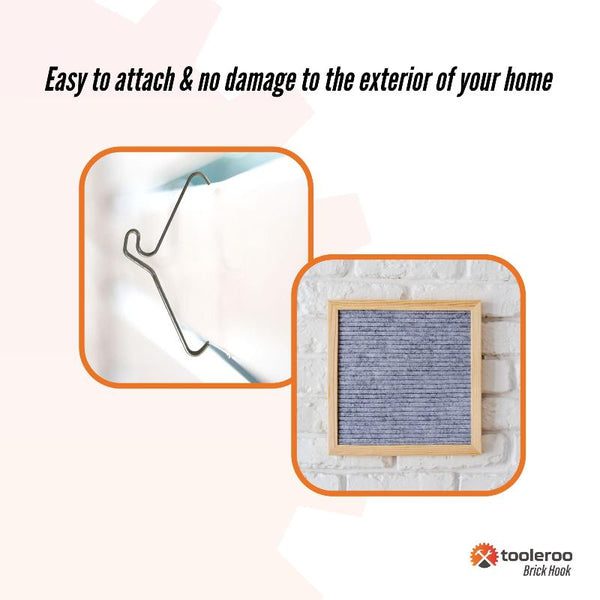 Tooleroo 5 Pack 120Mm (4.7") Brick Hooks Wall Crab Clips Hangers For Pictures Plants Hooks & Hangers