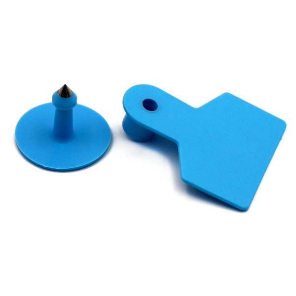 100X Cattle Ear Tags 5X4cm Set Cow Sheep Goat Blue Small Blank Livestock Label Livestock Ear Tags