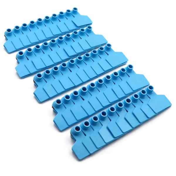 100X Cattle Ear Tags 5X4cm Set Cow Sheep Goat Blue Small Blank Livestock Label Livestock Ear Tags